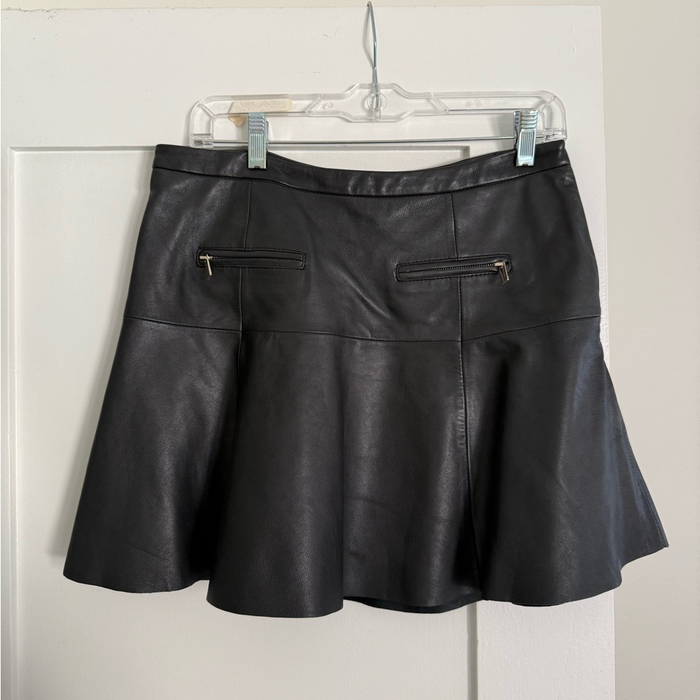 Black Leather Mini Skirt